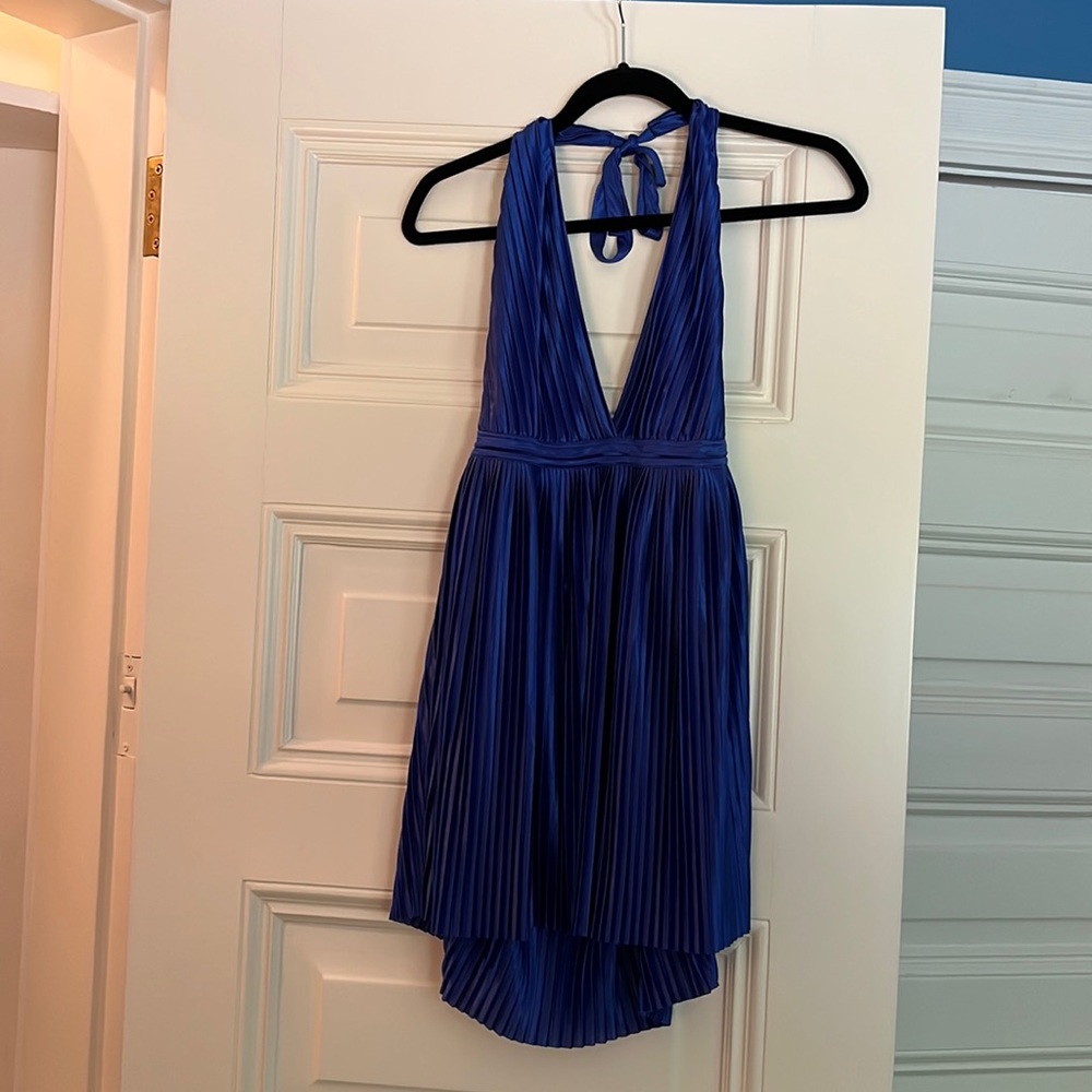 Deep V mini dress